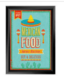 Snap Frames Wall Mounted: Wide Profile 32mm  Black Snap Frame Size AO