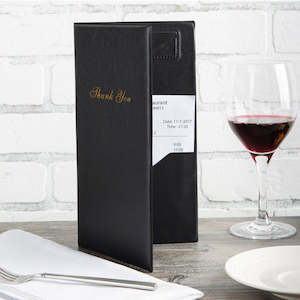 Menu Holders Cheque Presenters: Restaurant Bill Presenter Black