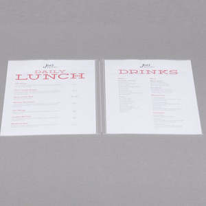 Restaurant Classic Menu Additional 2 Pocket Insert Pages