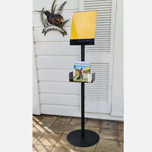 Home Page Feature Collection: Freestanding  Black A4  Angled Portrait Sign Holder with Leaflet Holder