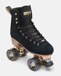 Kids Skates: Impala Samira Suede Rollerskate - Black Night