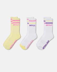 Impala Stripe Socks 3 Pack - Petal