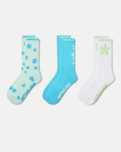 Impala Skate Sock 3 Pack - Ditsy Blue