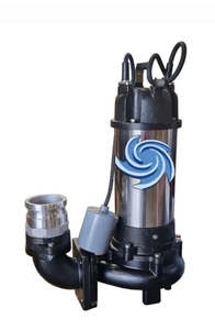 Frontpage: 3" 3 INCH Submersible with FLOAT - Solids Impeller 1.5 kW 230v 17 m/head 10 L/sec INC GST