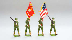 All Military: X2 Marine Colour Guard, WWII