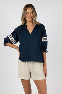 Ziggy Blouse -Navy