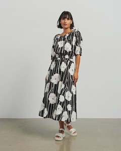 99: Ivy Midi Skirt-Black Azalea