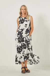 Lemon Tree: Ana Dress -Black & White Print