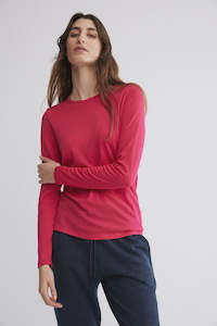 Toorallie: Crew Merino Tee -Neon Pink