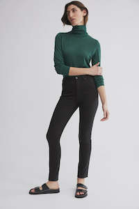 Toorallie: Turtle Neck Merino Top -Forest