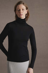 Roll Neck Jumper -Black