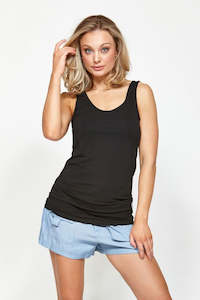 Slips Camis Singlets: Core Tank -Black