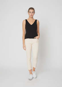 Reversable Rayon Tank - Black