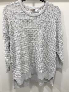 Basketweave Jumper - Neutral Marl