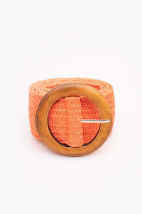 Belts: Rattan Stretch Belt - Orange