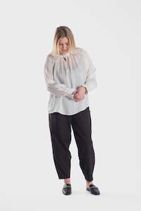 High Neck Blouse -Off White