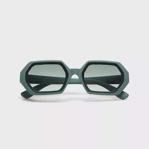 Sunglasses Readers Bluelights: Andrea Hexagonal Sunglasses - Sage Green