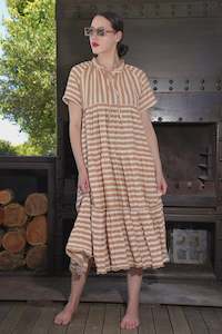 Sale: A New Journey Dress -Coffee Stripe