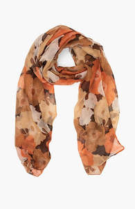 Scarves: Bronze Blooms Scarf
