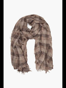 Jackson Check Scarf -Earth