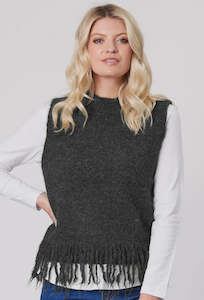 Amy Knit Vest -Black