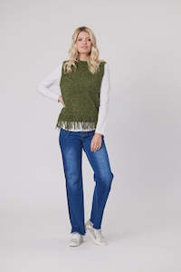 Amy Knit Vest-Khaki