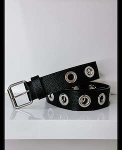 Lemon Tree: Eyelet Belt -Black