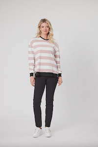 Lemon Tree: Olivia Top - Pink Stripe