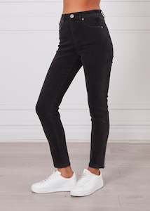 Jean Sale: Olivia Mom Jeans -Black