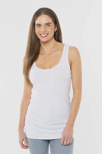 Slips Camis Singlets: Essential Tank -White