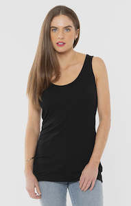 Slips Camis Singlets: Essential Tank -Black