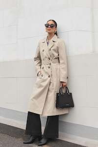Coats: Kensington Trench Coat -Stone