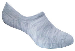 Ds Socks: Merino Invisible Liner Socks -Lt Grey Marle