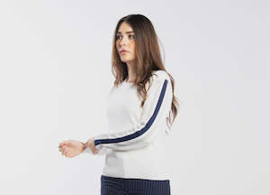 Racer Sweater-Pearl