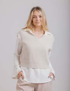 Cora Vest -Oat