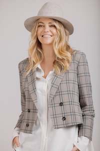 Mi Mosa: Contessa Blazer -Plaid