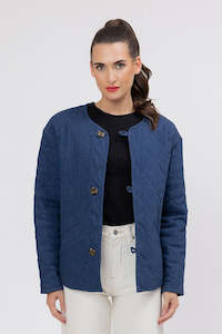 Leila Luca: Tied Up Jacket -Denim Quilt