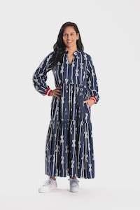 Jellicoe: Collar Tiered Dress - Bowtie