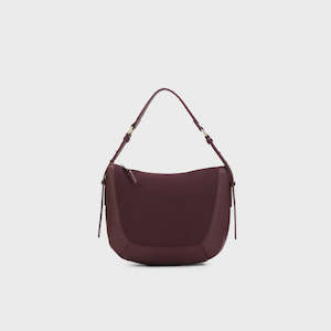 Bag Sale: Fleur Suedette Top Handle Handbag -Burgundy