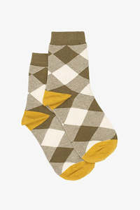 Gun Club Check Sock -Chartreuse