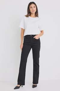 Soho Mid Rise Comfort Fit Soft Flare Jean  - Black