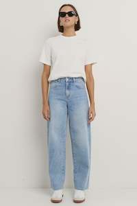 Berlin Mid Barrel Leg Jean - Ice Blue