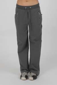 Federation: Loose Leg Escape Trackies -Coal/Silver Zips