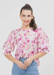 Seeking Lola: Magnificent Top- Pink Splash