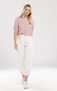 Mi Moso Barrell Jean - Ivory