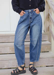Mi Moso Barrell Jean - Blue
