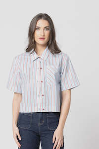 The Cute Shirt - Powder Blue Stripe