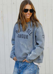 Playa Del Amour Sweat -Faded Grey