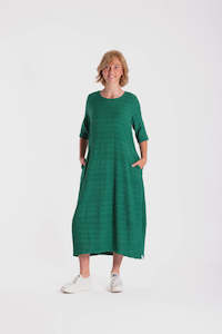 Connection Dress - Green Texture