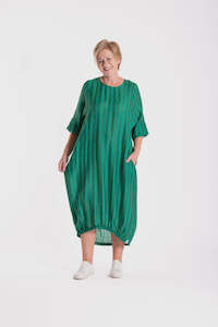 Cooper Dress - Green Rectangles